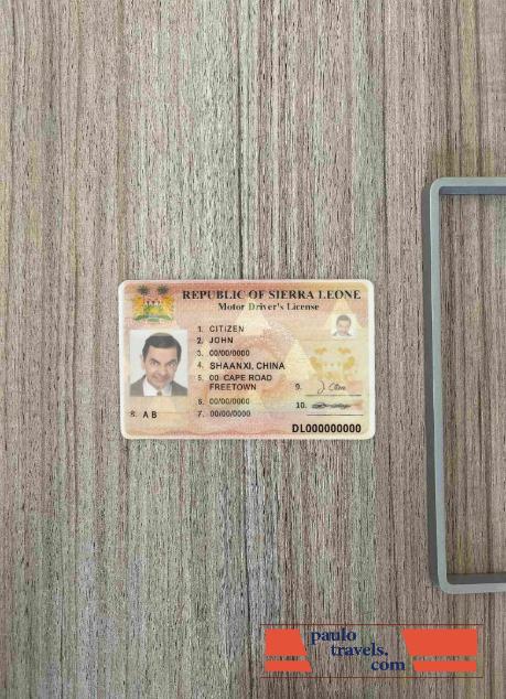 Sierra Leone DL  photolook FRONT PSD template